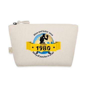44. Birthday Alive and kickin since 10/1980 - Organic Pouch - nature - Front
