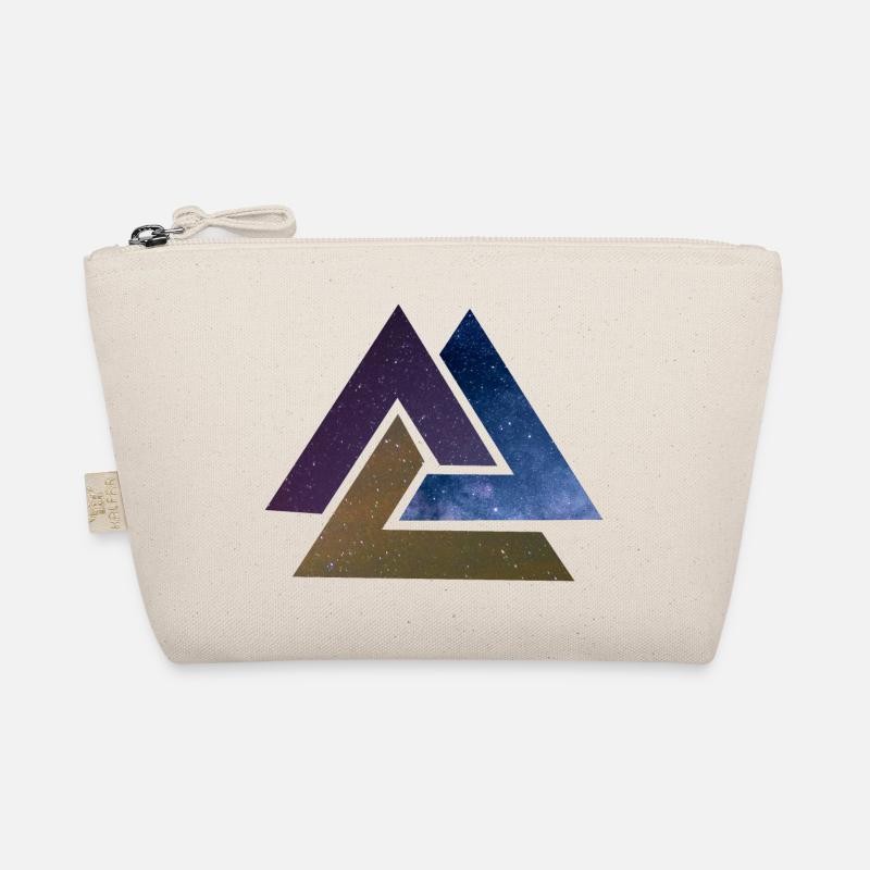 Galactic Triangle Colorful Geometric Galaxies Organic Pouch