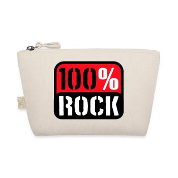 100 % Prozent Rock Heavy Metal Musik Text Logo Fun - Bio-Täschchen - Natur - Vorne