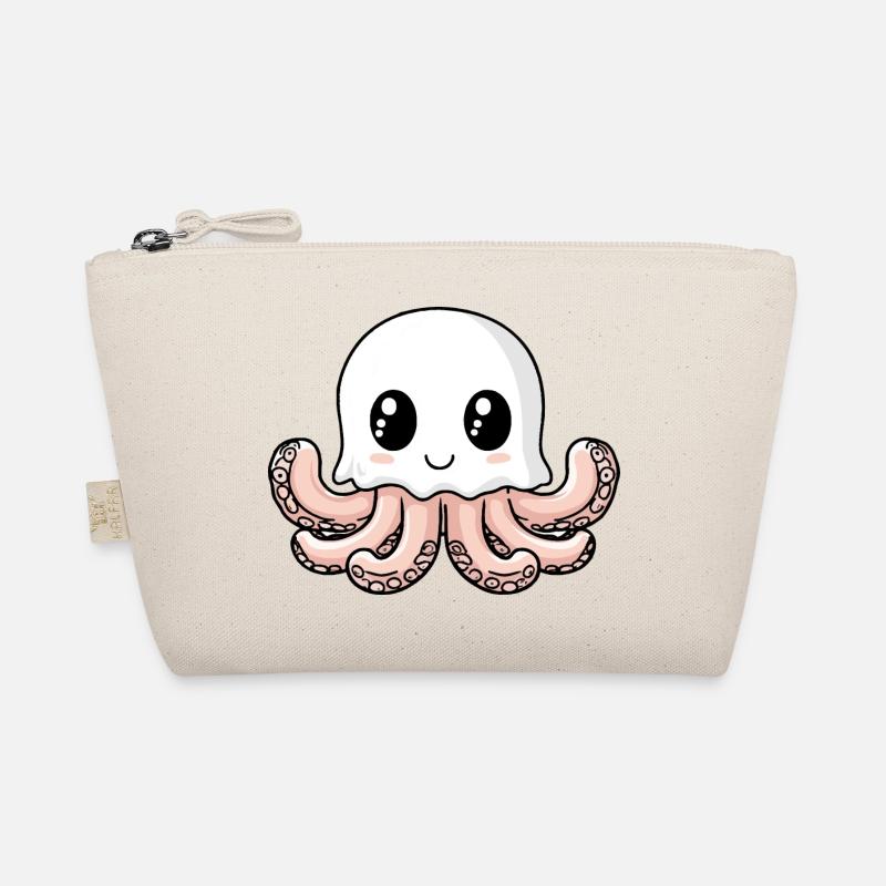 Octopus Halloween Comic Ghost Organic Pouch