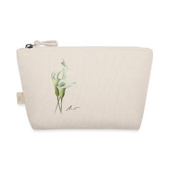 Calla-Lilien Aquarelle - Bio-Täschchen - Natur - Vorne