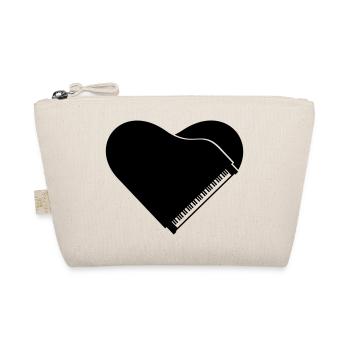 I Love Piano Piano Heart Music Instrument Love - Organic Pouch - nature - Front