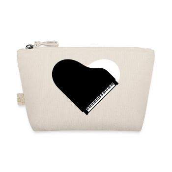 I Love Piano Piano Heart Music Instrument Love - Organic Pouch - nature - Front