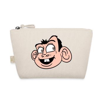 Monkey Face Cute Cute Head Laughs Happy - Organic Pouch - nature - Front