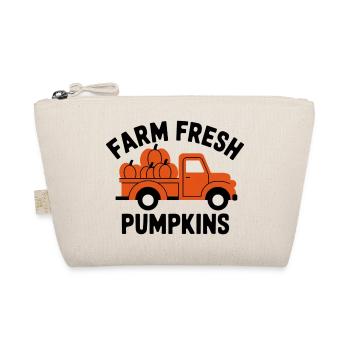 Farm Fresh Pumpkins - Kürbis Herbst Auto Vintage - Bio-Täschchen - Natur - Vorne