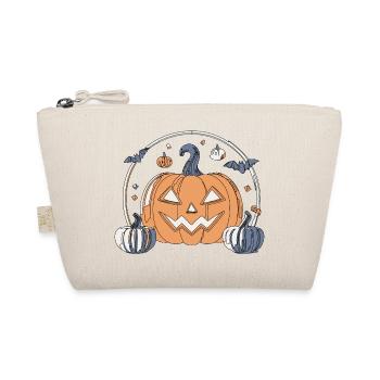 Spooky Halloween Pumpkin Halloween Decor - Organic Pouch - nature - Front