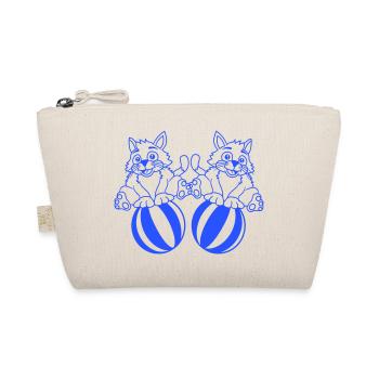2 chats jouant au ballon Support de ballon de plage Fun Circus - Trousse biologique - nature - Devant