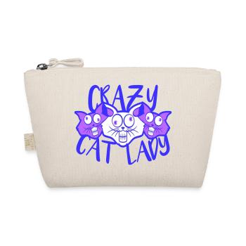 Chat fou Dame Texte Folle Femme Chats Amour - Trousse biologique - nature - Devant