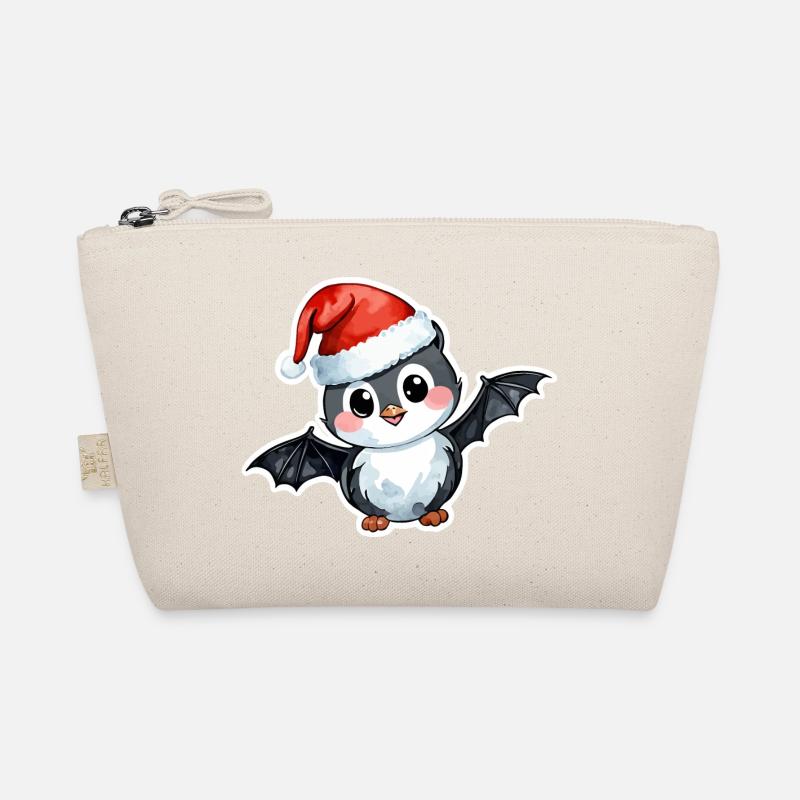 Fledermaus Weihnachten Bio-Täschchen
