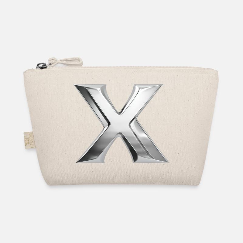 Chrome ,, X " Metallic Organic Pouch