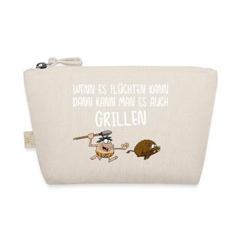 Jäger grillen bbq Griller Grillmeister Sprüche - Bio-Täschchen - Natur - Vorne