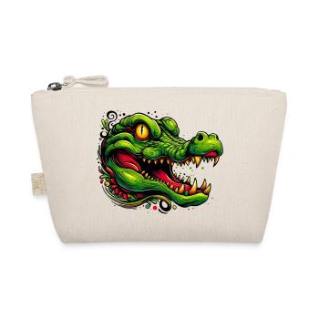 Alligator Crocodile - Organic Pouch - nature - Front