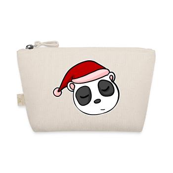 Panda Christmas Christmas Advent - Organic Pouch - nature - Front