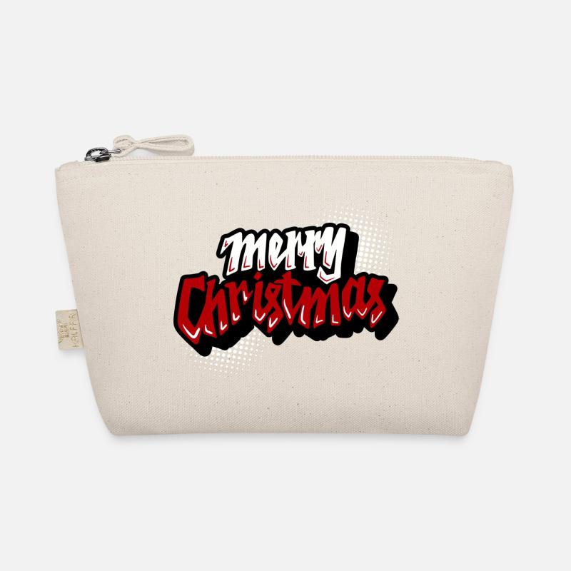 Merry Christmas Retro Script Bio-Täschchen