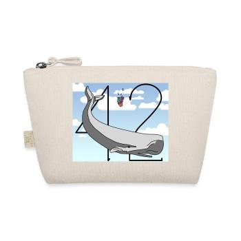 H2G2 Fan Art. Sperm whale and petunia falling. 42 - Organic Pouch - nature - Front