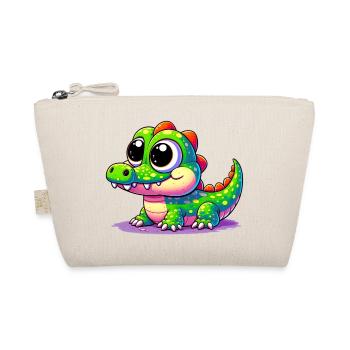 Alligator Crocodile - Organic Pouch - nature - Front