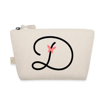 Letter D Butterfly Letter - Organic Pouch - nature - Front