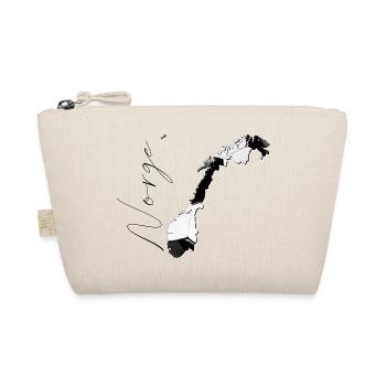 Norway Map Framed Real Football NO - Organic Pouch - nature - Front