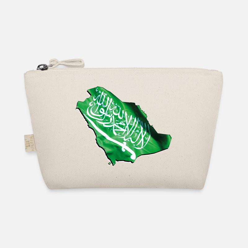 Saudi Arabia Flag in Saudi Arabia Map Organic Pouch