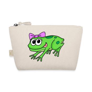 Frog Girl Lady - Organic Pouch - nature - Front