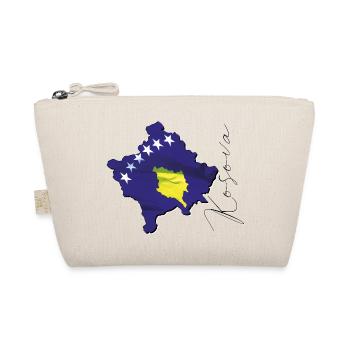 Kosovo Flag in Kosovo Map XK - Organic Pouch - nature - Front