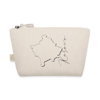 Kosovo map as an outline EN - Organic Pouch - nature - Front