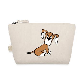 chien assis mignon petit chiot heureux animal de compagnie - Trousse biologique - nature - Devant