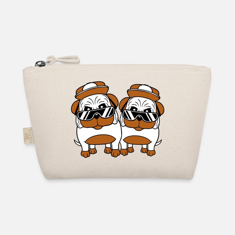 Deux chiens Carlin Lunettes de soleil Cappy Hat Adolescents Trousse biologique