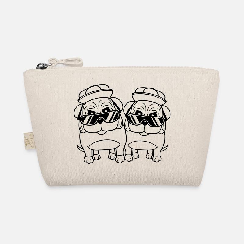 Deux chiens Carlin Lunettes de soleil Cappy Hat Adolescents Trousse biologique