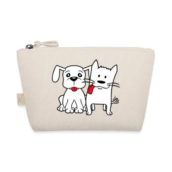 Chien Chat Deux Amis Équipe Chaton 2 Duo Équipage - Trousse biologique - nature - Devant
