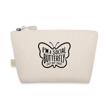 I'm a Social Butterfly, Just Not Today - Organic Pouch - nature - Front