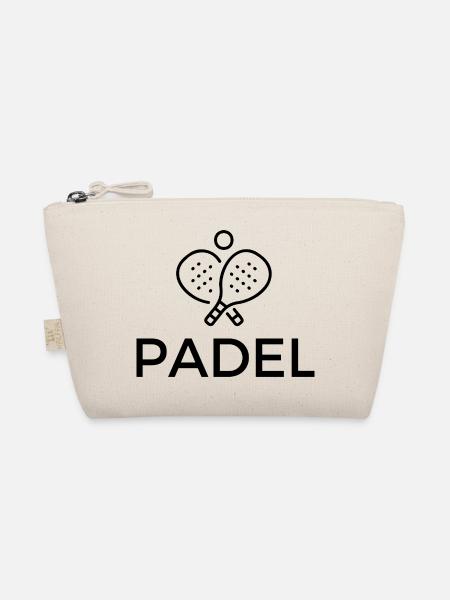 Padel Tennis - T-shirt avec raquettes en noir - Trousse biologique - nature