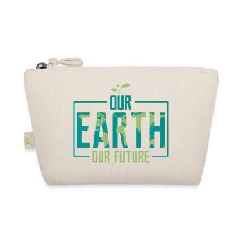 Our Earth Our Future Earth Day Environmental Plane - Organic Pouch - nature - Front
