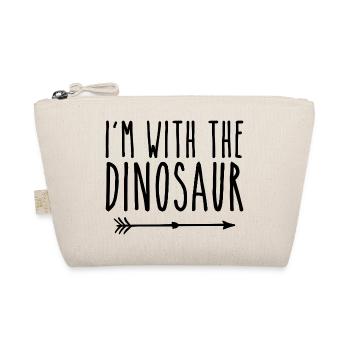I'm With The Dinosaur Adult Kids Men Women Costume - Organic Pouch - nature - Front