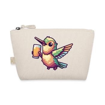 Hummingbird Bird Pixel Beer - Organic Pouch - nature - Front