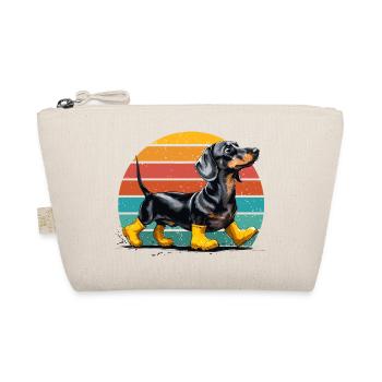 Hund Dackel Dackelliebhaber Gummistiefel Lustig - Bio-Täschchen - Natur - Vorne