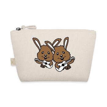 2 Bunnies Friends Team Play Guitar Music Band - Trousse biologique - nature - Devant