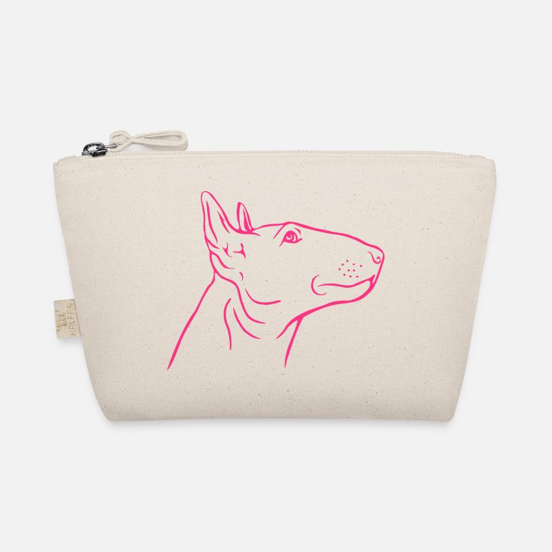 Bull Terrier Head in Profile Organic Pouch