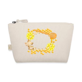 Ginger-Lemon-Honey Frame – Feel-Good Motif - Organic Pouch - nature - Front