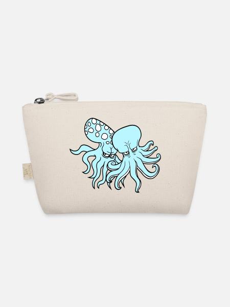 2 Nasty Octopus Octopus Squid Cephalopod Team - Organic Pouch - nature - Front