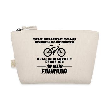 Doch in Wahrheit denke ich an mein Fahrrad - Bio-Täschchen - Natur - Vorne