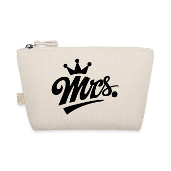 Mrs. & Krone, customizable - Organic Pouch - nature - Front