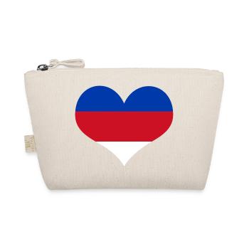 Sorb Heart blue red white - Upper Lusatia - Organic Pouch - nature - Front