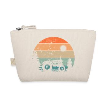 Tracteur vintage au coucher du soleil pastel - Trousse biologique - nature - Devant