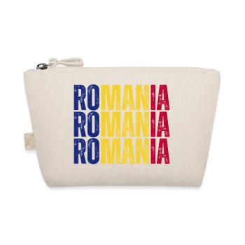 Romania flag, I love Romania - Organic Pouch - nature - Front
