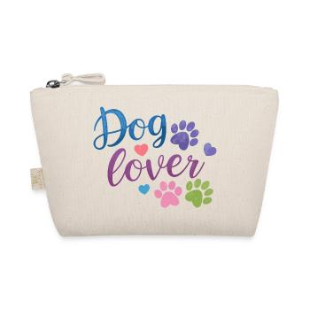 Dog Lover Watercolor Paw Print - Organic Pouch - nature - Front