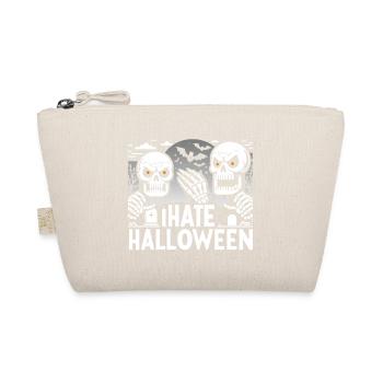 Dark Gothic Halloween Skeleton Design - Organic Pouch - nature - Front