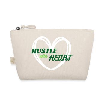 Hustle with Heart (green) - Bio-Täschchen - Natur - Vorne