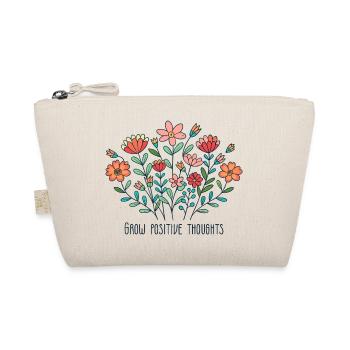 grow positive thoughts Floral happy tshirt - Trousse biologique - nature - Devant