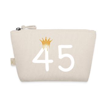 Numéro royal 45 avec couronne en or - Trousse biologique - nature - Devant